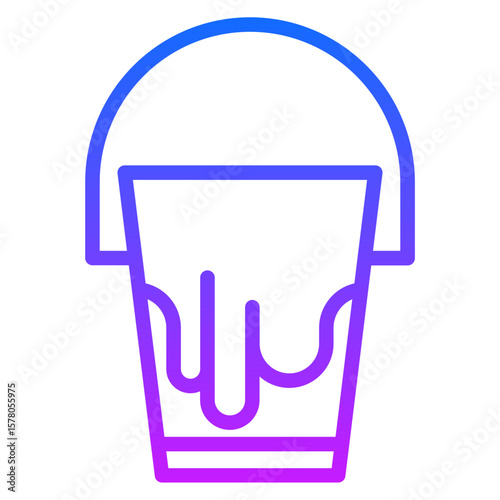 Milk Bucket Vector Icons