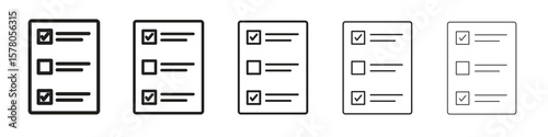 Quota icon line art vector collection on white background