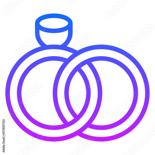 Wedding Rings Vector Icons