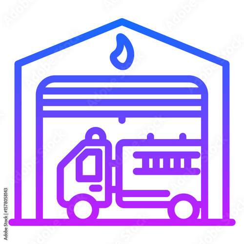 Fire Station Vector Icons