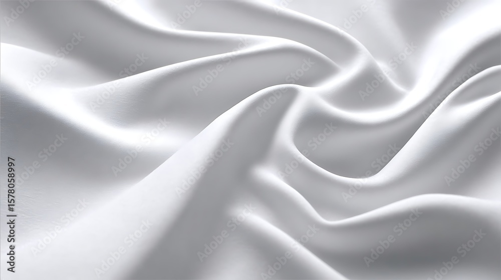 Obraz premium White Fabric Waves Abstract Texture Background