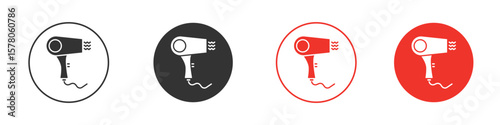 Blow dryer icon pack. Clipart Vector design