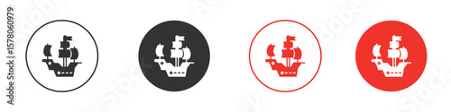 Caravel icon pack. Clipart Vector design
