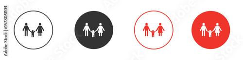 Child custody icon pack. Clipart Vector design