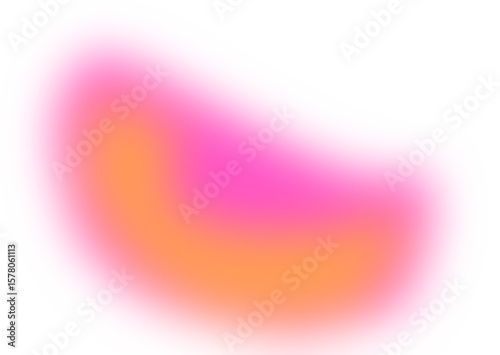 Ilustración abstracta de forma fluida con gradiente de color, fondo transparente

