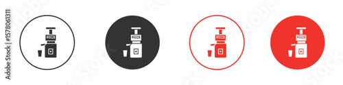 Cold pressed juicer icon pack. Clipart Vector design