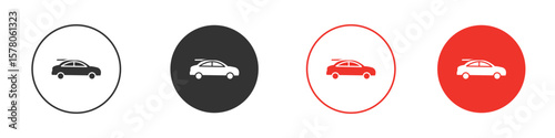 Compact car icon pack. Clipart Vector design