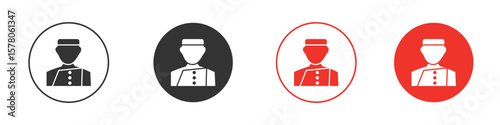 Concierge icon pack. Clipart Vector design