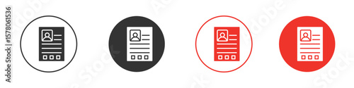 Criminal record icon pack. Clipart Vector design