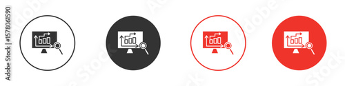 Data Analysing icon pack. Clipart Vector design