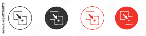 Drag and drop icon pack. Clipart Vector design