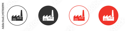 Factory icon pack. Clipart Vector design