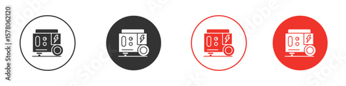 Generator icon pack. Clipart Vector design