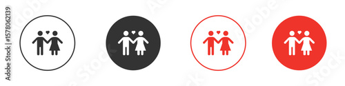 Girlfriend icon pack. Clipart Vector design