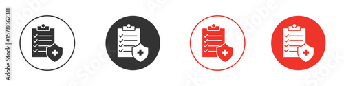 Health insurance icon pack. Clipart Vector design