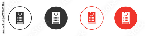 Intercom icon pack. Clipart Vector design