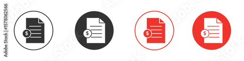 Invoice icon pack. Clipart Vector design