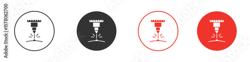 Laser machine icon pack. Clipart Vector design