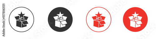 New product icon pack. Clipart Vector design