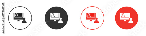 Online course icon pack. Clipart Vector design
