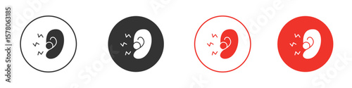 Otitis icon pack. Clipart Vector design