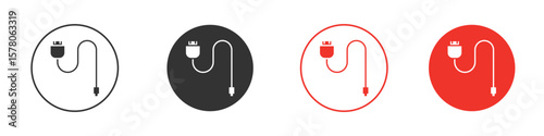 Phone cable icon pack. Clipart Vector design
