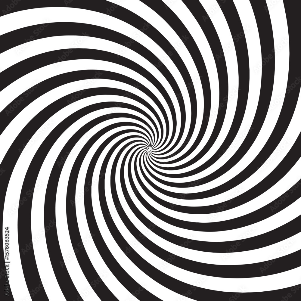 Fototapeta premium Black and White Optical Illusion Spiral Pattern