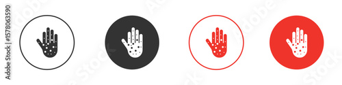 Rash hand icon pack. Clipart Vector design