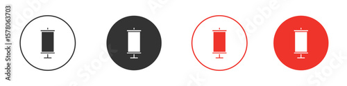 Roll up banners icon pack. Clipart Vector design