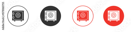 Safe icon pack. Clipart Vector design