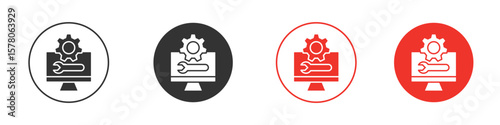 Software Engineering icon pack. Clipart Vector design