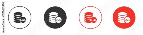 SQL icon pack. Clipart Vector design