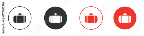 Sports bag icon pack. Clipart Vector design