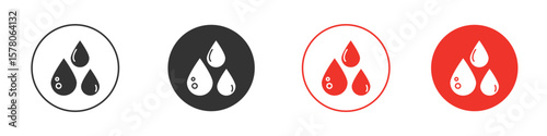 Tear drop icon pack. Clipart Vector design