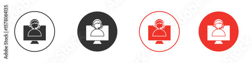 Tech support icon pack. Clipart Vector design