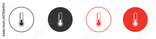 Thermometer icon pack. Clipart Vector design