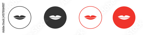 Thin lips icon pack. Clipart Vector design