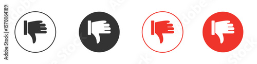 Thumb down icon pack. Clipart Vector design