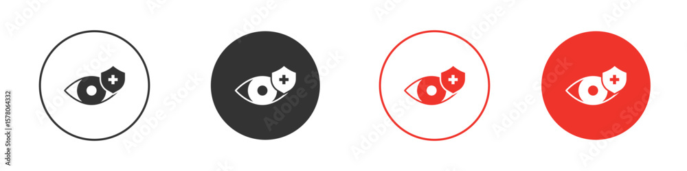 Fototapeta premium Vision insurance icon pack. Clipart Vector design