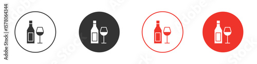 Vodka icon pack. Clipart Vector design