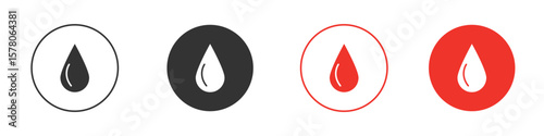 Water drop icon pack. Clipart Vector design