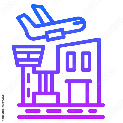 Airport Building Vector Icons