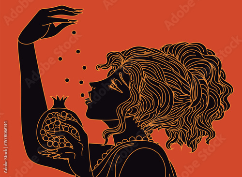 greek mythology persephone eating pomegranate seeds