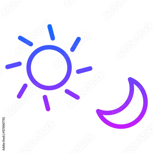 Day and Night Vector Icons