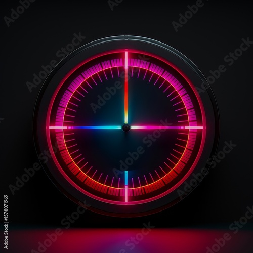 Circular loading indicator with neon pulse