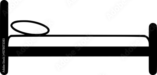 bed vector flat icon
