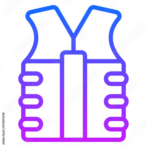 Bulletproof Vest Vector Icons