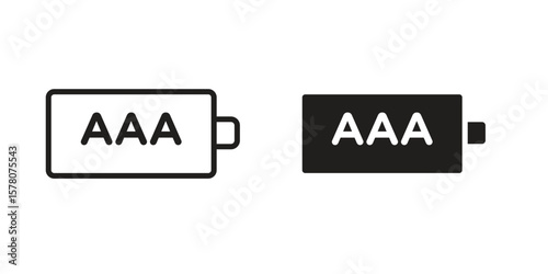 AAA battery icon vector design, perfect for website ui designs