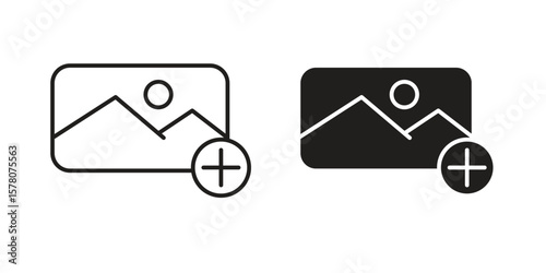 Add photos icon vector design, perfect for website ui designs