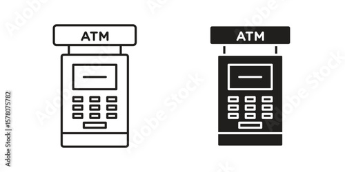 ATM machine icon vector design, perfect for website ui designs